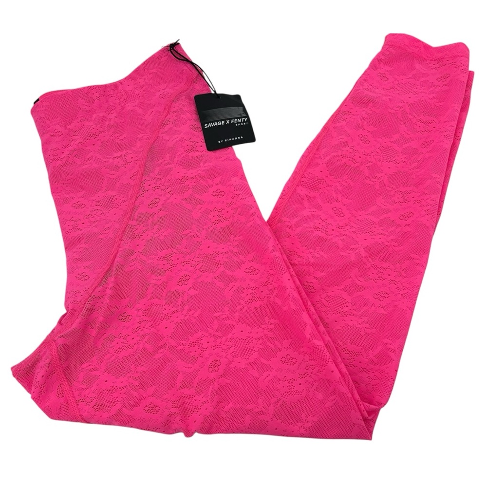 NWT Savage x Fenty Lace Race High-Waist Legging in Pink Palace Size 2X NEW - Picture 4 of 14